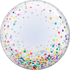 Bubble Balloon 24" Colourful Confetti Dots