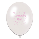 Tiger Feet Birthday Female Latex Balloons 6x8pk