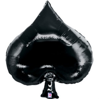 Ace of Spades Large Shape Foil Balloon 28"