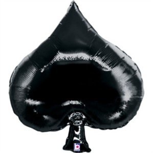 Ace of Spades Large Shape Foil Balloon 28"