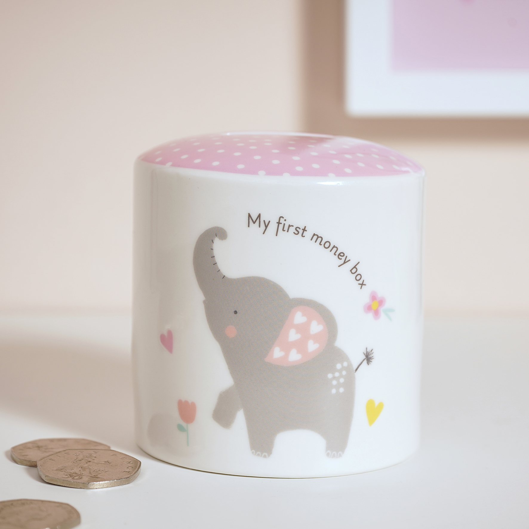 Widdop Hello Baby Money Box Girl