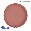 Grabo Foil Balloon Platinum Rose Globe 15"