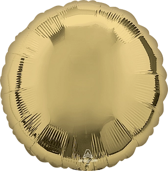 Anagram Foil Balloon White Gold Round 18"