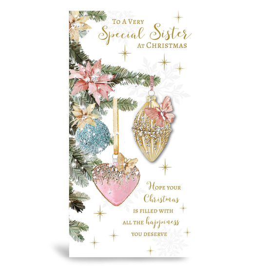 Prelude 6 Pack Cards C55 Christmas Sister Baubles