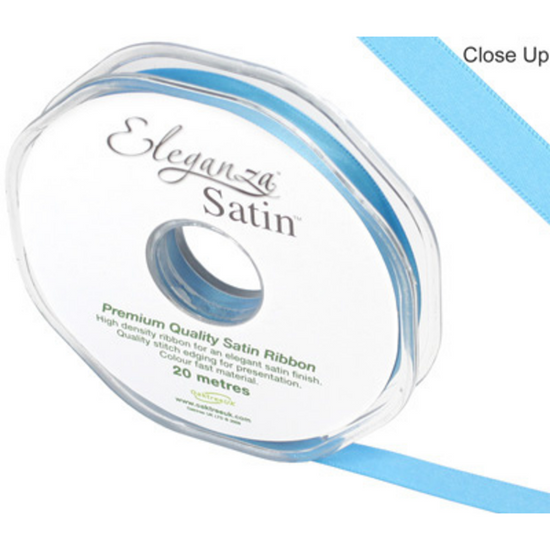 Eleganza Satin Ribbon Turquoise 10mm x 20m