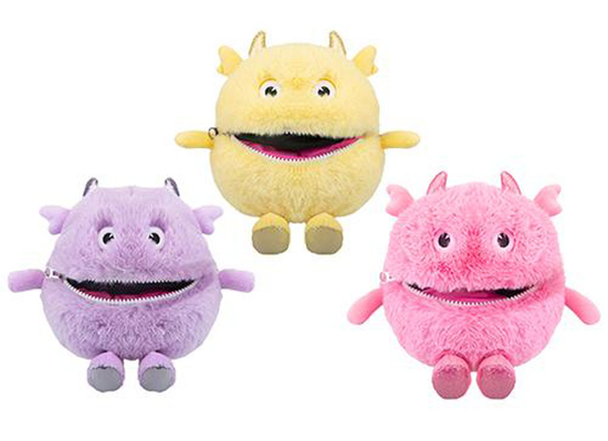 Plush Zip Monster 8" (Colour May Vary)