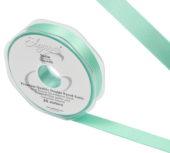 Eleganza Satin Ribbon Mint Green 15mm x 20m