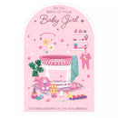 Set of six Prelude newborn girl greeting cards featuring cute designs for celebrating a new arrival.