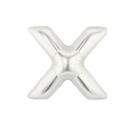 Oaktree Foil Balloon Silver 14" Letter X