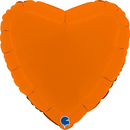 Grabo Foil Balloon Matte Orange Heart 18"