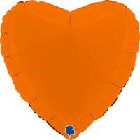 Grabo Foil Balloon Matte Orange Heart 18"