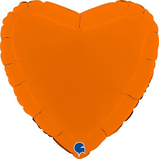 Grabo Foil Balloon Matte Orange Heart 18"