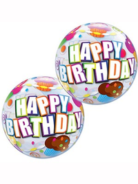 Qualatex Cupcake 12" Air Fill Bubble Balloon 10pk