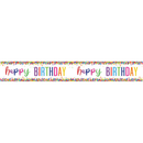 Unique Banner Happy Birthday Bright Confetti 9ft