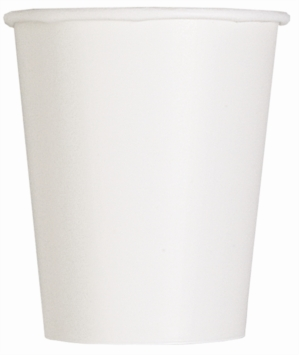 Unique 14 Pack Cups Bright White 9oz