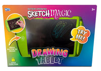 Kandy Toys Magic LCD Drawing Tablet 25x15cm showing a colorful digital drawing on the screen for kids' creative play