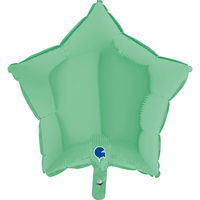 Grabo Foil Balloon Matte Pastel Green Star 18"