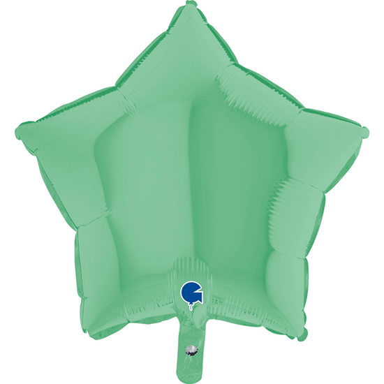 Grabo Foil Balloon Matte Pastel Green Star 18"