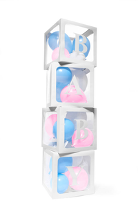 Tiger Feet 4pc Balloon Box White 30x30x30cm