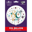 Foil Balloon 18" Round Holographic Age 80