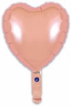 Oaktree 5 Pack Foil Balloon Rose Gold Heart 9
