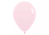 Sempertex pastel matte pink 12-inch latex balloons, 12-pack, ideal for decorators and festive celebrations.