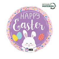 Grabo Foil Balloon Easter Bunny Dots 18