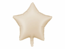 PartyDeco Foil Balloon Matte Beige Star 19