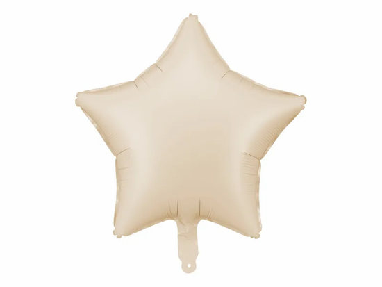 PartyDeco Foil Balloon Matte Beige Star 19