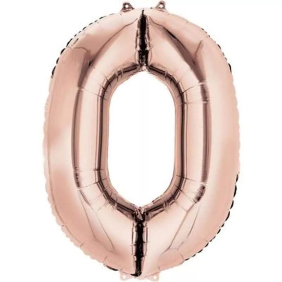 Anagram Foil Balloon Rose Gold 34" Numbers 0 - 9
