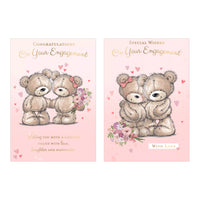 Poppyhill 12-pack C50 engagement cards with elegant floral designs, ideal for celebrating engagements.