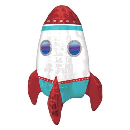Anagram Foil Balloon Multi Rocket Ship 21"