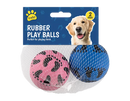 Pet Rubber Play Balls 2pk