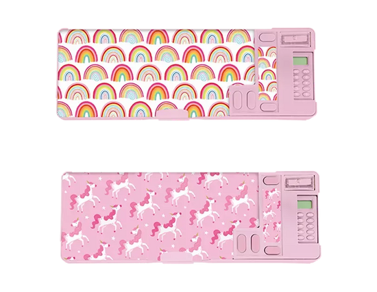 Pencil Case Unicorn/Rainbow 9x26x3.5cm 2pk