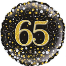 Oaktree Sparkling Fizz Age 65 Black 18" Foil