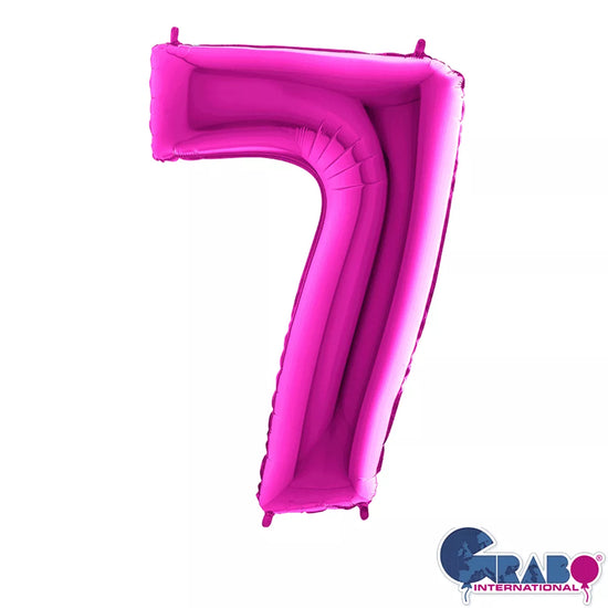 Grabo Foil Balloon Purple 40" Number 7