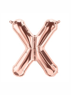 Northstar Foil Balloon Rose Gold 16" Letter X