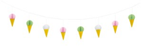 Colorful 7ft ice cream mini honeycomb garland by Unique, featuring vibrant honeycomb-shaped decorations for festive celebrations.