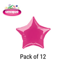 Unique 12 Pack Foil Balloon Hot Pink Star 20