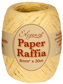 Eleganza Paper Raffia Ribbon Natural 8mm x 30M