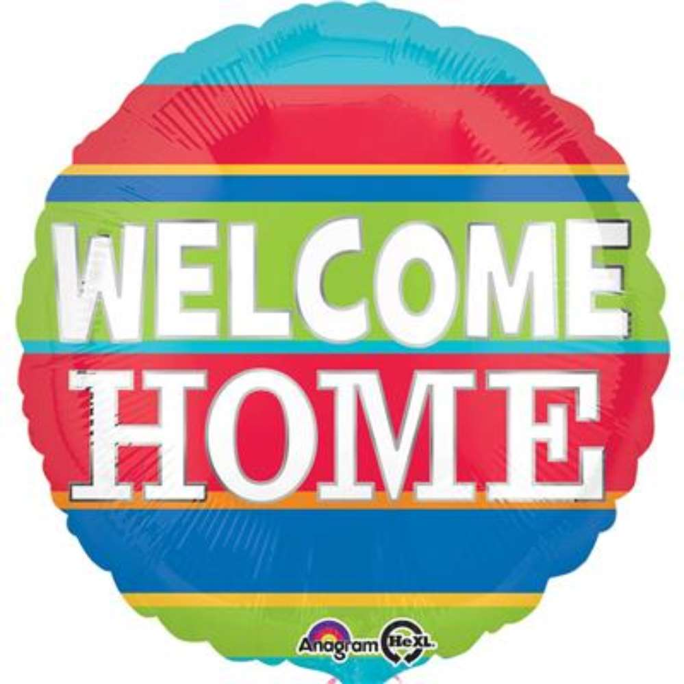 Anagram Welcome Home Stripes 18" Foil Balloon