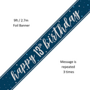 Unique Banner Blue Glitz Age 13 9ft