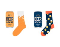 Gem Imports Craft Beer Socks for Dad, featuring a colorful beer-themed design, made from comfortable clothing material.
