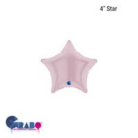 Grabo Foil Balloon Pastel Pink Star 4"