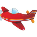 Grabo Foil Balloon Red Airplane 37