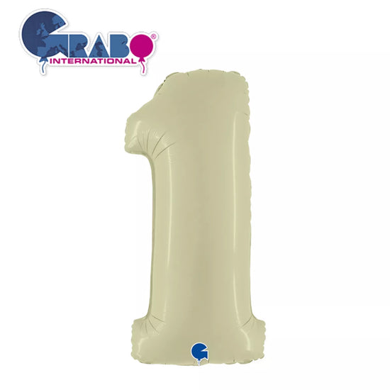 Grabo Foil Balloon Olive Green 40" Number 1