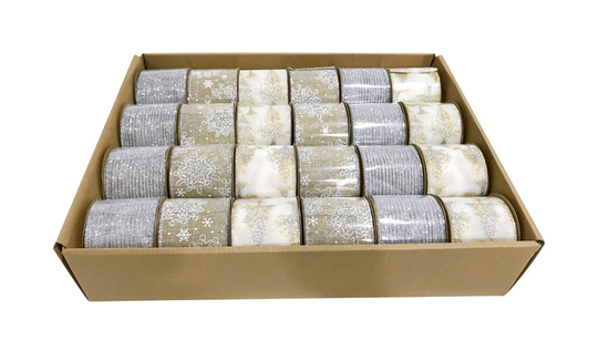 Uncle Bills Ribbon Nature Silver 63mm x 2.7m