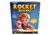 Kandy Toys Rocket Science Kit craft kit with colorful materials and tools for building model rockets.
