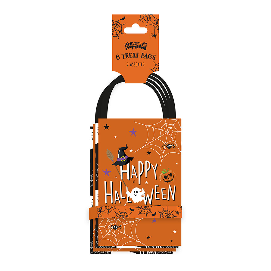 Eurowrap 6 Pack Treat Bags Halloween Assorted