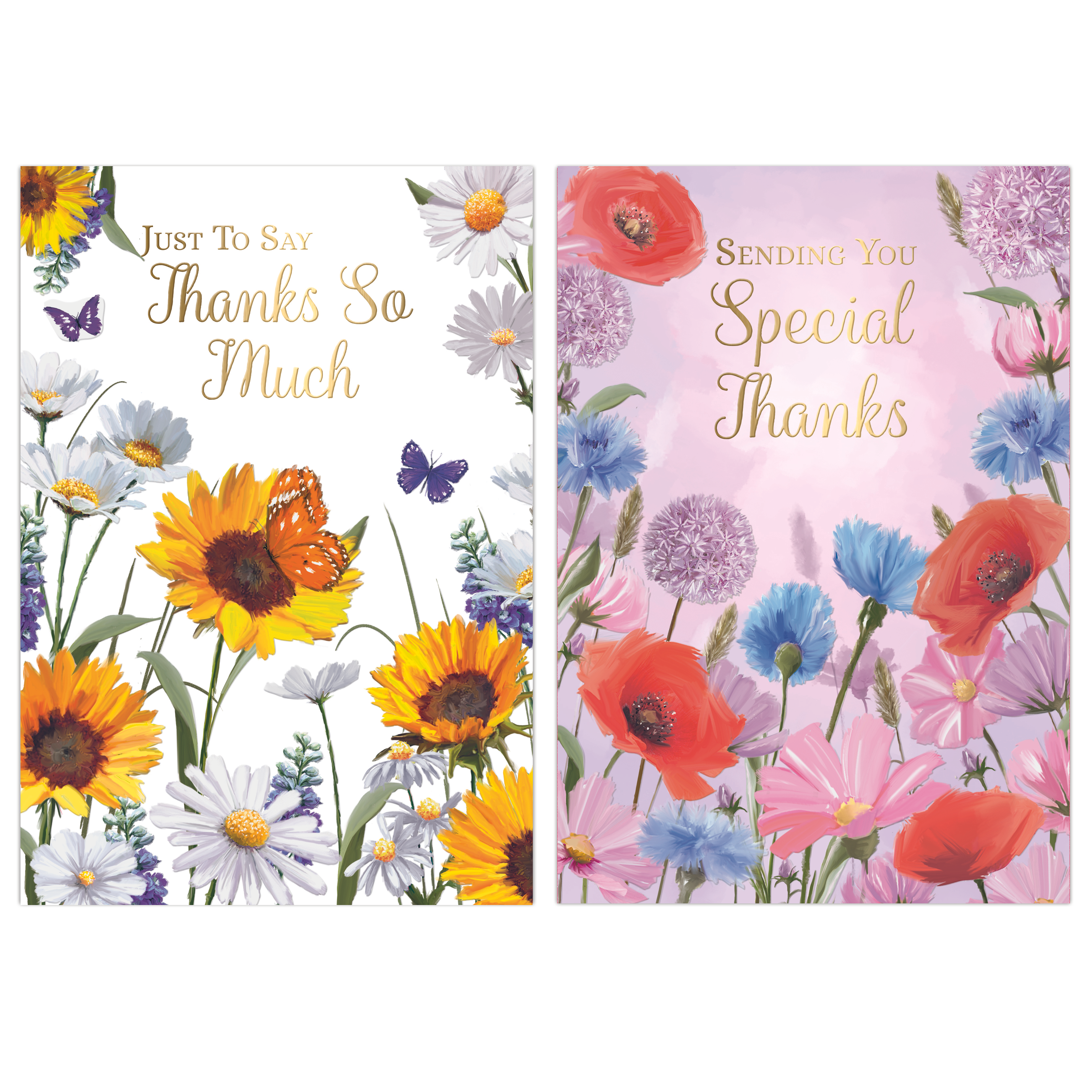Poppyhill 12 Pack Cards C50 Thank You
